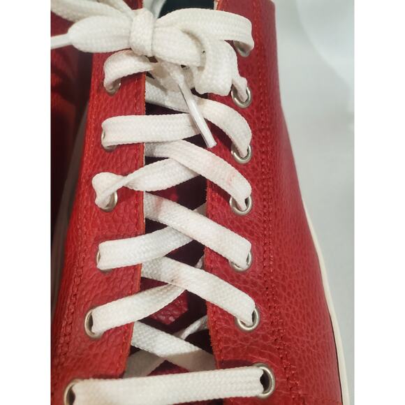 Calpierre Red and White Leather shoes.s54